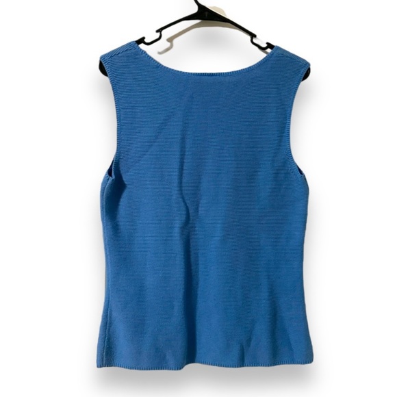 Vintage Talbots Blue Sweater Vest Women’s Size Medium Japan Made Preppy Spring - Picture 2 of 15